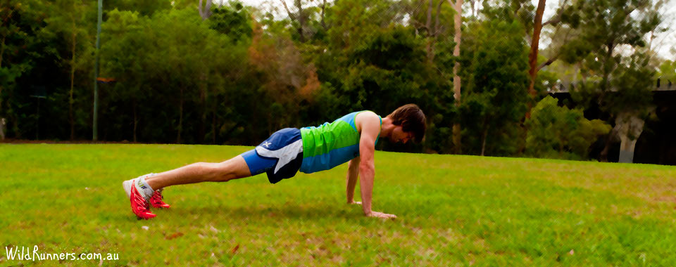 Push up core Exercises for runners with Wild Runners run training 